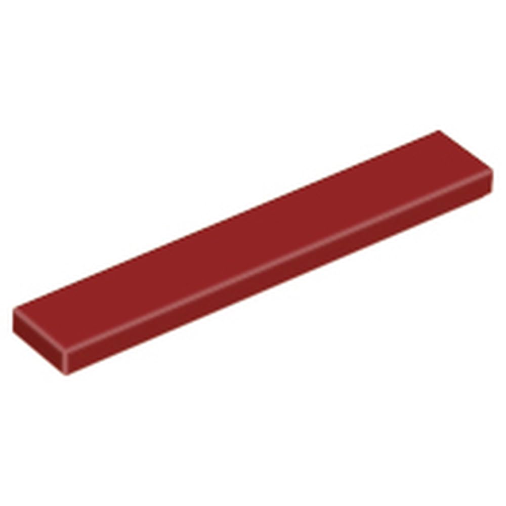 LEGO Tile 1 x 6, Part Number 6636, Part 6636, Choose Your Colour (Dark Red, 50, Bricks)