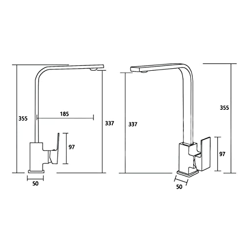Torneira Banheiro Premium Luxo Monocomando Alta Reta Misturador Inox Aço Preta Cuba Pia Banheiro Alt
