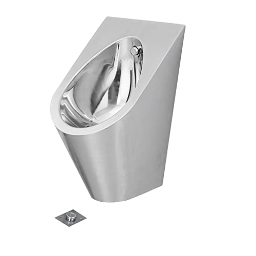 OTQEFTN Universal Flushing High-Efficiency Men's Urinal,Stainless Steel Automatic Sensor Integrated Toilet Urinal,Hotel Bathroom Public Toilet Wall-Mounted Urinal, Adult Urinal