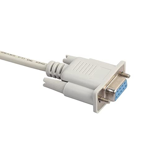 Image of ULTRABYTES VGA Cable 1.5 m Serial RS232 9-Pin DB9 9-Pin MALE TO FEMALE PC Converter Cable (Compatible with PC, White)