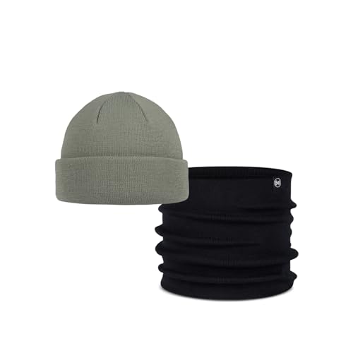 Bonnet Lilon tricoté BUFF et tour de cou haut de gamme adulte