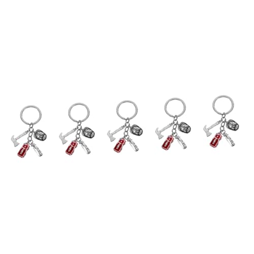 Organiseur de clef casque de pompier en alliage avec mousqueton
