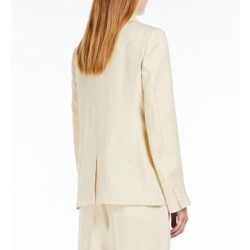 Women's Linen Suit 3-Piece Formal Set Professional Single Breasted Button Peak Lapel Jacket Vest Pants Tuxedos2