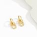 Imagen de Mevecco Aretes de aro colgantes delicados de oro para mujer