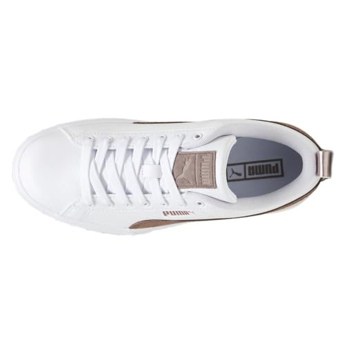 PUMA Womens Mayze Glam Lace Up Sneakers Shoes Casual - White4