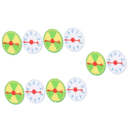 OUNONA 5sets Fortune Game Prize Wheel Rotating Roulette Wheel Party Game Props 2pcs*5