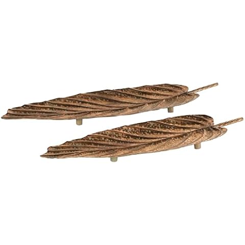 Deco 79 Metal Leaf Tray Set Cover