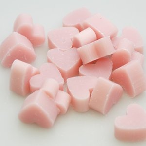 Florex 50 mini jabones de corazón magnolia leche de oveja, regalo de boda