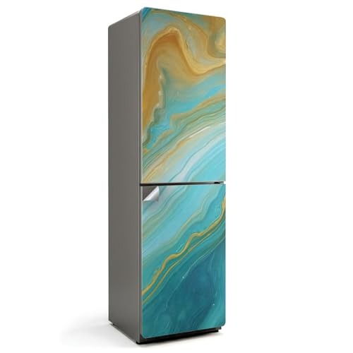 Vinilo para nevera de 60x205 cm con diseño de ondas abstractas 2