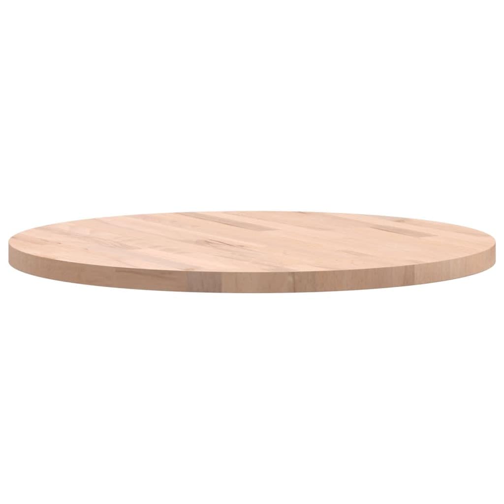 Hothingwell Okrągły blat z litego drewna bukowego 60x2,5 cm, wymienny blat do stolika kawowego, gładka powierzchnia łatwe do czyszczenia wilgotną szmatką