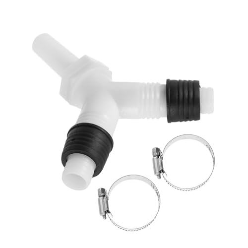 Mikikit TEE especial para desagüe del piso conector de tubo de drenaje de lavadora acoplamiento de tubería conector de lengüeta de manguera el plastico Light Grey