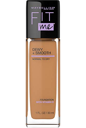 Maybelline New York Fit Me Dewy + Smooth Foundation, 330 Toffee, 1 Fl. Oz (Pack of 1) (Packaging May Vary)