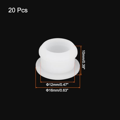 Image of MECCANIXITY Silicone Snap in Locking Hole Plugs Rubber Panel Seal Cover Flush Type Panel Round for Kitchen Rubber Bulkheads Waterproof Sealing Plugs 12mm /0.47 Inch Dia Transparent,Pack of 20