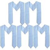 JELEUON 5 Pcs Unisex Adult Graduation Stole Plain Graduation Sash for Academic and Choral