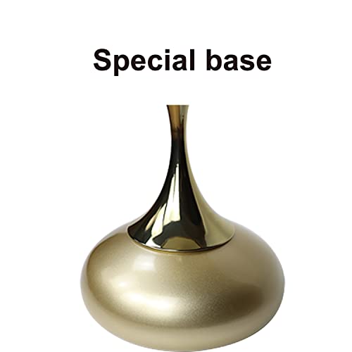 Lugshiree Small Round End Tables,Metal Side Table,Modern Space Saving Pedestal Minimalist Table Nightstand For Living Room Apartment Bedroom(Gold) #TOP5