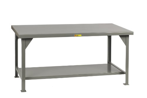 Little Giant WW3072 Welded Steel Workbench, 1 Lower Shelf, 10,000 lb. Load Capacity, 34" 72" x 30", Gray #1