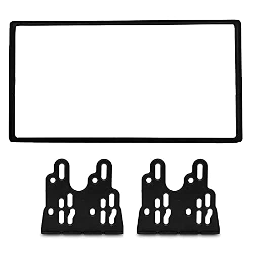 Moldura 2 DIN Black Piano Fiat Mobi sem som de fábrica 2016 2017 2018 2019 2020 2021 2022 Expex - EP