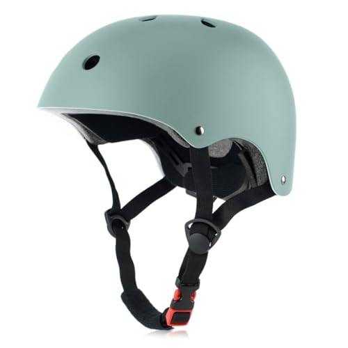 Image of Adult Skateboard Bike Helmet for Men and Women, Lightweight Adjustable, Multi-Sport for Bicycle Skate Scooter (Misty Blue, Large)