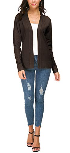 Image of EXCHIC Women's Long Sleeve Open Front Cardigan Sweater Lightweight Casual Knit Sweaters