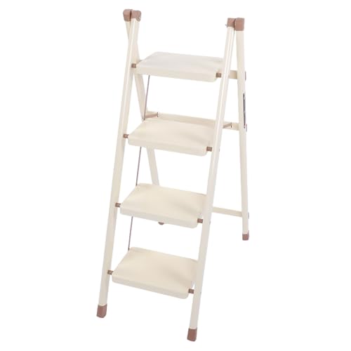 Taburete plegable con diseño triangular estable y 4 escalones anchos antideslizantes 2