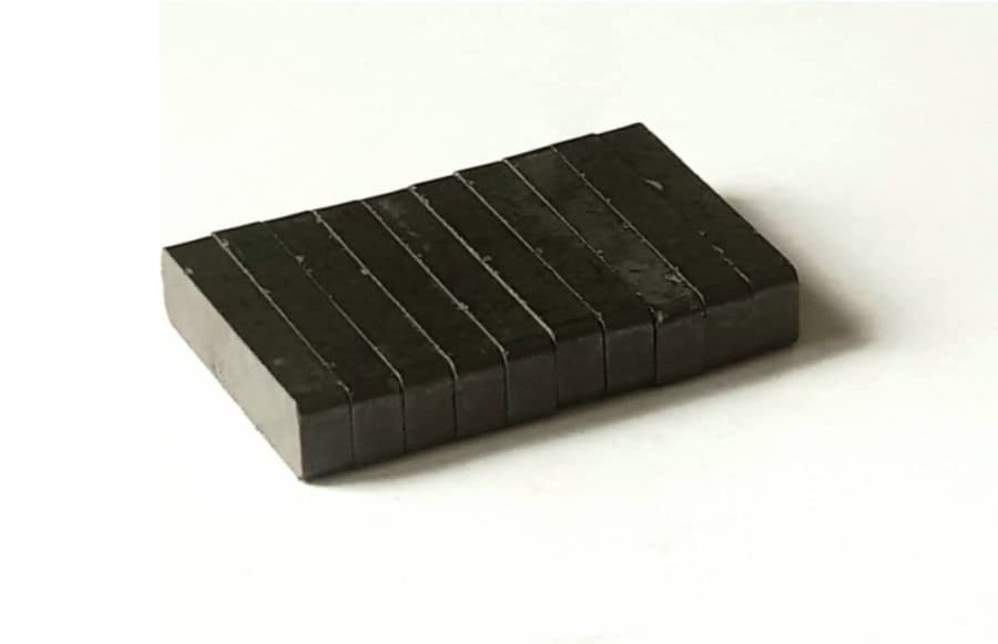 Siyah Mıknatıs Ferrit Mıknatıs Blok Dikdörtgen Magnet 40x10x6 mm 10 Adet