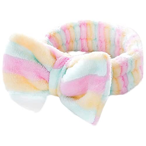 Huhebne Schleife Haarband Stirnband für Make-Up Kosmetik Dusche Bunt Cover