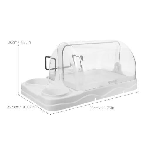 Bandeja de plástico reutilizable para frutas con compartimentos múltiples y tapa protectora 3