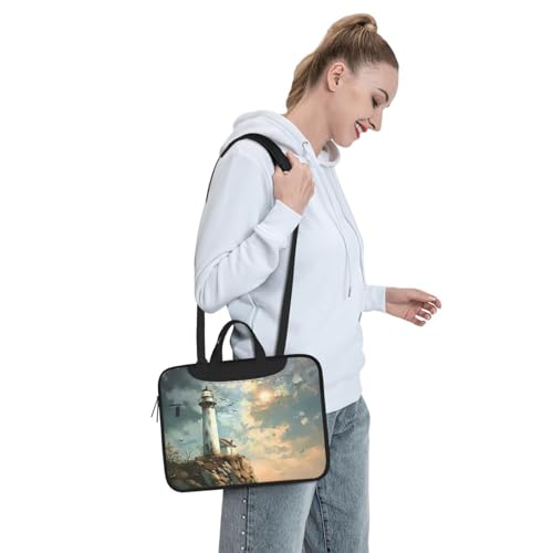 Sac ordinateur portable 14 pouces protégez votre pc noir imprimé chic - 3