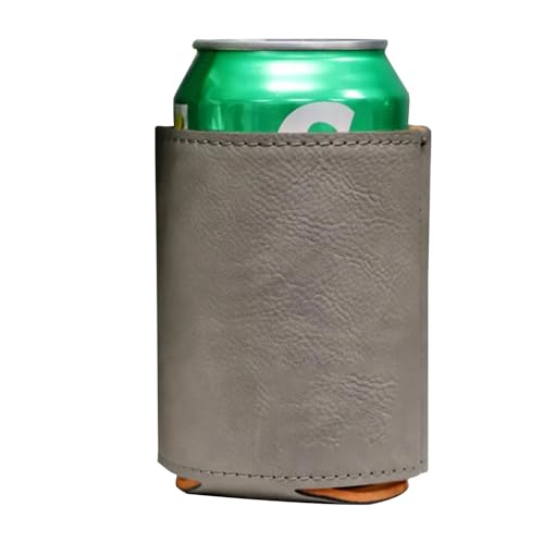 Fundas Térmicas Para Latas - Manguitos aislantes elegantes de piel sintética, soportes compactos para latas de cerveza | Mangas plegables con revestimiento protector, aislamiento portátil para bebidas