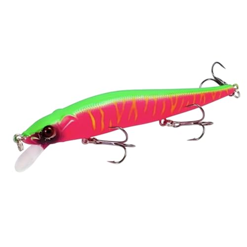 AMZfishing® Messeneuheit 2025 Bite Boss 115 Wobbler 11,5cm/14gr. | Wobbler Hecht | Wobbler Zander | Hecht Wobbler | Crankbait | Wobbler groß (e: rot/grün)