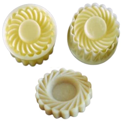 Pineapple Tart Jam Marmalade Thumbprint Linzer Cookies Stamps Circle Flower Sunny Edge Wave Cutter Mold 2" #TOP2
