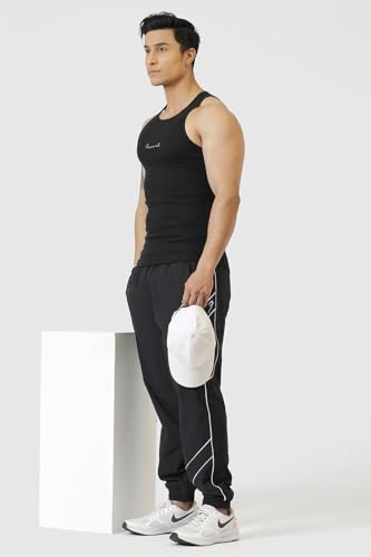 Image of FUAARK Ribbed Slim Fit Gym & Workout Tank for Men's -