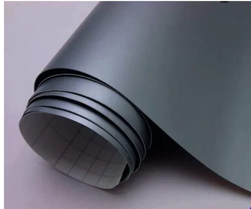 Image of WALLMATE? Matte Wrap Vinyl Peel and Stick Car & Bike Wrap Sheet Vinyl Car Wrap Sheet Roll Film Sticker Decal Sticker (24x120 /Inch, Gun Metal Grey Mat)