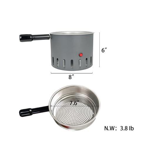 Image of Coffee Bean Cooler Electronic Bean Cooling Machine with 304 Stainless Steel Mesh Two Layers 1.3lb Big Capacity Household Roasting (1 Layer with Handle)