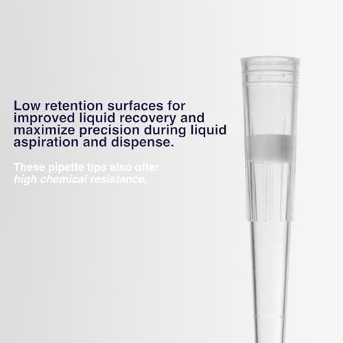 Image of Kashi Scientific 1000uL Universal Filter Pipette Tips, 1ml Sterile Bulk Clear Pipet Tips with Graduation, Low Binding, DNase RNase Free [1000ul Filter, 5000pcs]