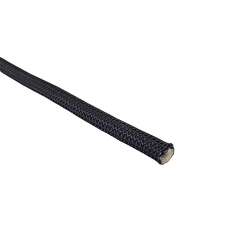 3/8 inch Black Polyester Bungee/Shock Cord - 100 Foot Spool | Marine Grade - High UV and Abrasion Resistance