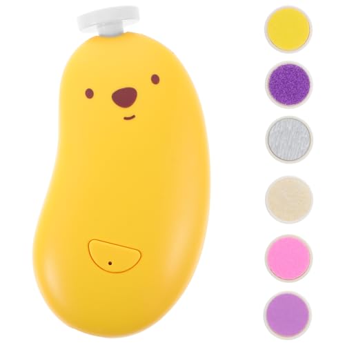 POPETPOP 1セット電動ベビー指甲トリマー ライト付き 種類の磨頭付き マニ