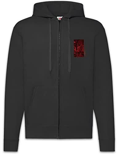 Sweat à capuche homme Urban Backwoods veste zippée motif dragon japonais streetwear noir