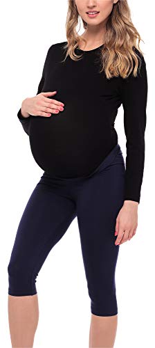 Preisvergleich Produktbild Be Mammy 3 / 4 Umstandsleggings aus Viskose BE20-254 (Marineblau, S)