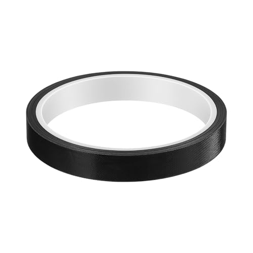 Image of 1 Roll Black Heat Resistant Tape, High Temperature Heat Transfer Tape PTFE Film Adhesive Tapes Waterproof Smooth Surface 1 /2 inch Width, 10m / 33ft Length, Black 0.5 inch Width