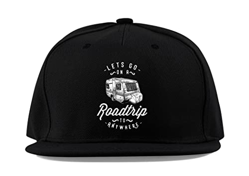 Casquette de baseball en coton noir contre le soleil en camping et road trip
