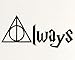 Adesivo, motivo: Deathly Hallows Always, colore: nero