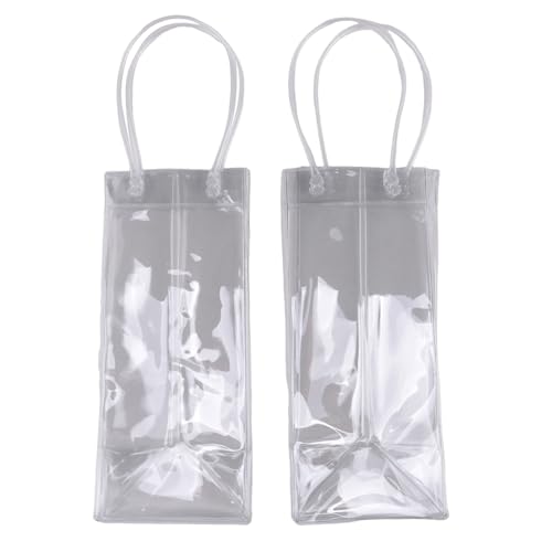 Bolsa de hielo para champán portátil con asa resistente de PVC 4
