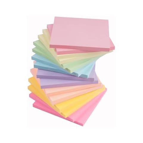 Sticky Notes 16 Pads 3x3 inches, Self-Sticky Note Pads Multi Colors, School Supplies Office Products, Writing Memo for Holiday Shop, Teacher Appreciation Xmas Gift and Daily Life Organization Cover