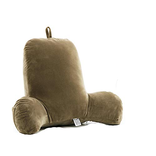 CHYIR - Cojín de Espuma triturada para Leer y Ver la televisión y Relajarse, marrón, Large