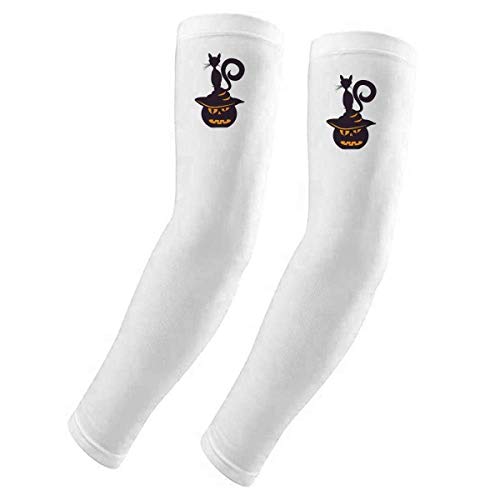 Manchons Halloween protection solaire UV chat citrouille manchettes