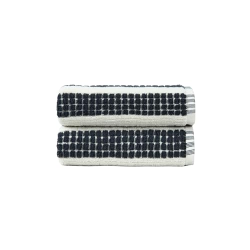 Image of MYTRIDENT Symphony of Threads Hand Towels, 40 cm x 60 cm, 2 Pc, 100% Cotton, 625 GSM, Super Soft, Absorbent, Quorra
