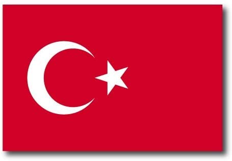 STICKER FRENZY Turkey Turkish Flag Car Decal - 3" x 5"