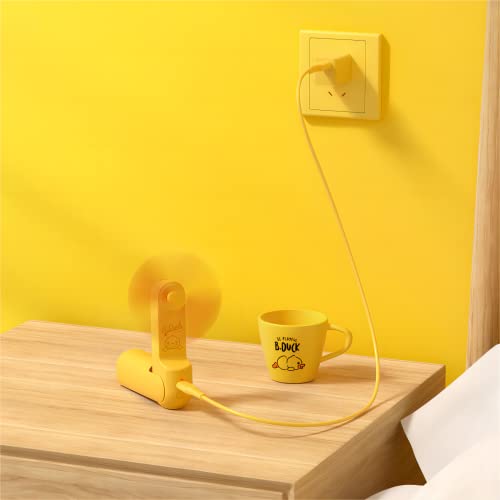 Jisulife Portable Handheld Fan, Mini Pocket Hand Fan, Small Battery Operated 14-21 Hours, Usb Rechargeable Foldable Fan, Quiet Personal Fan With Power Bank, Flashlight For Indoor, Outdoor - Yellow #TOP5