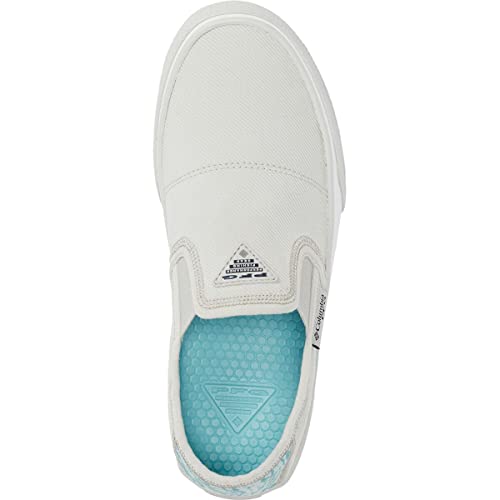 Columbia Women's Slack Water Pfg Slip Boat Shoe, Grey Ice/Sea Wave, 6.5 #TOP4